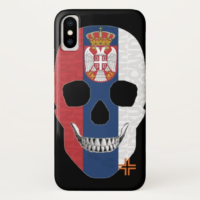 HANDSKULL Serbien Fall iPhone X B2 Case-Mate iPhone Hülle (Rückseite)