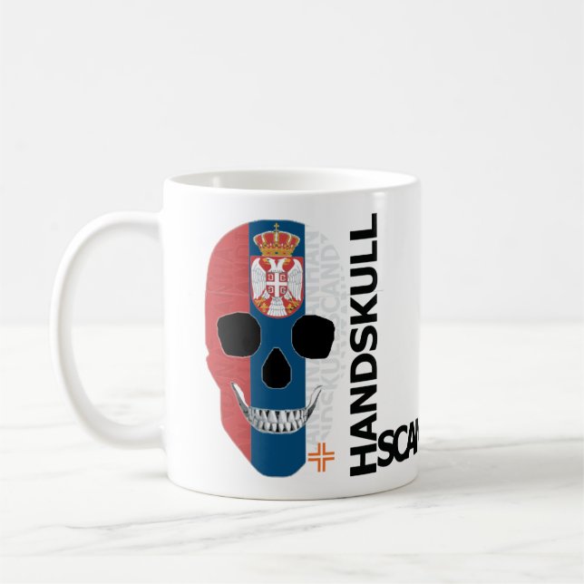 HANDSKULL Serbien Klassische Tasse O4 (Links)