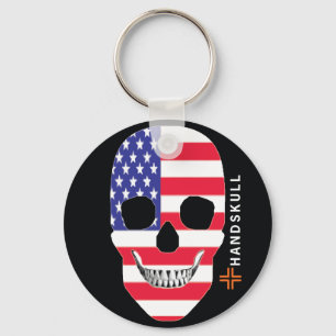 HANDSKULL Staaten, Happy skull, US-Flagge Schlüsselanhänger