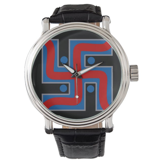 HANDSKULL Swastika Borg montre Hindu bonne chance  (devant)