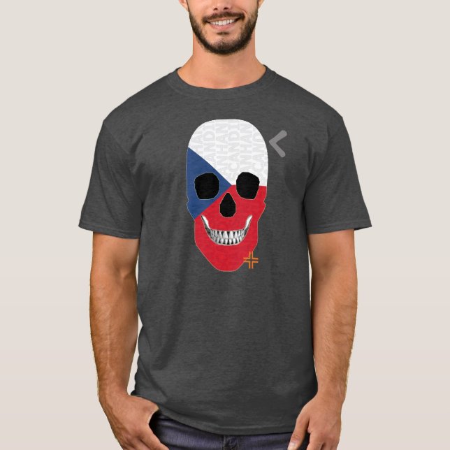 HANDSKULL T-shirt de base de la Tchécoslovaquie B2 (Devant)