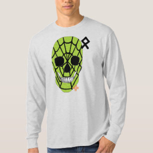 HANDSKULL Web Green Long Manches T-shirt B2