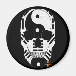 HANDSKULL Yin Yang aimant rond B2