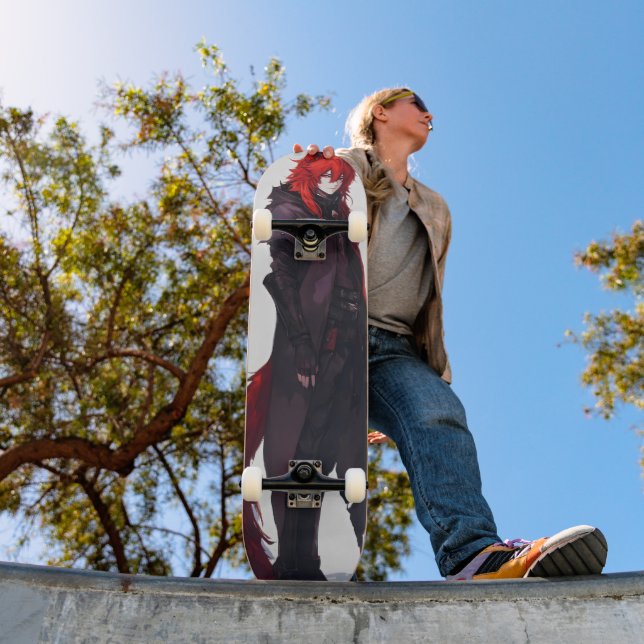 Handsome Anime Red Wolf Skateboard (Außenbereich 1)