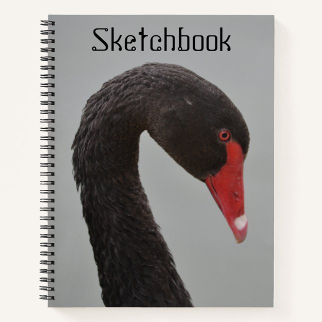 Handsome Black Swan Sketch Notizbuch (Vorderseite)