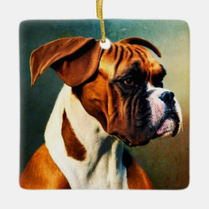 Handsome Boxer Keramikornament