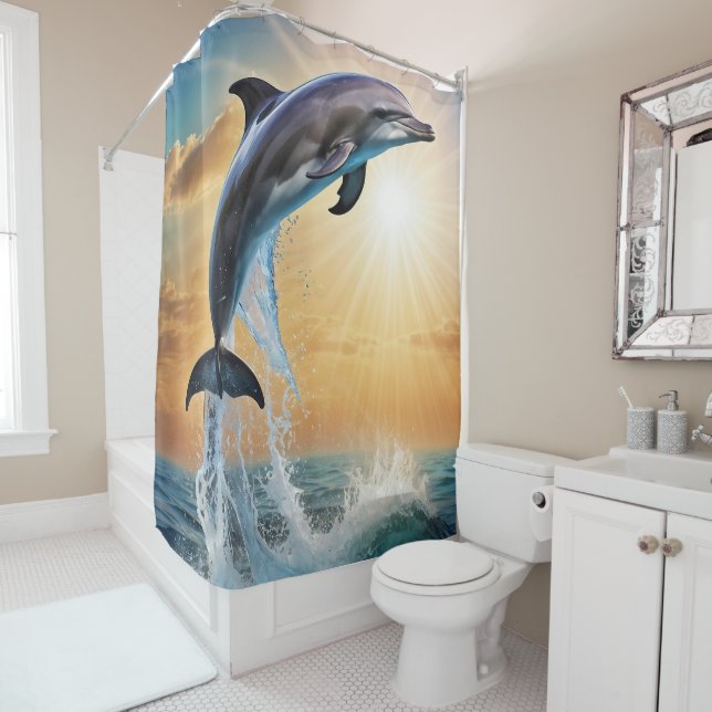 Handsome Dolphin Duschvorhang (Beispiel)