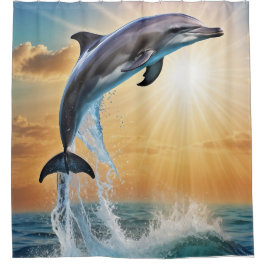 Handsome Dolphin Duschvorhang