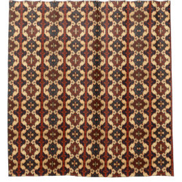 Handsome Earth Tones Oriental Rug Design Duschvorhang