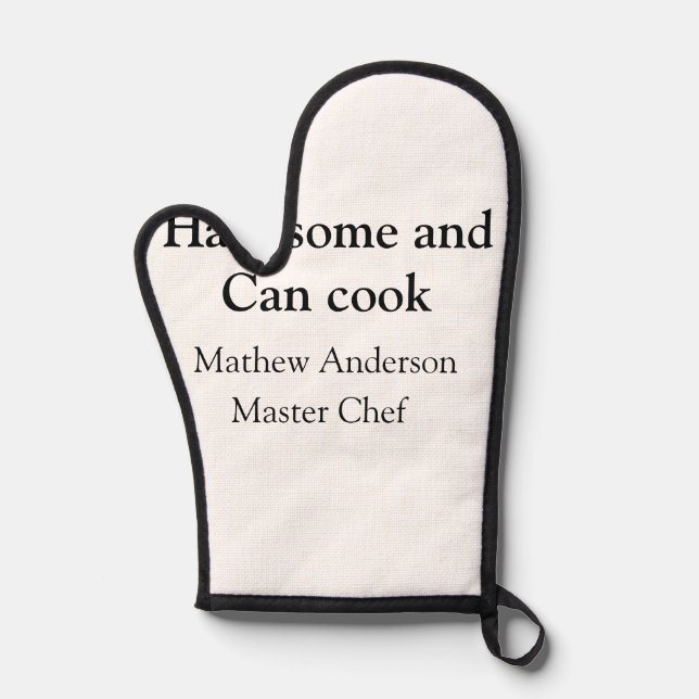 Handsome et peut cuisiner ajouter nom maître chef  (Recto)