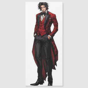 Handsome Gothic Gentleman Anime Magnetkarte