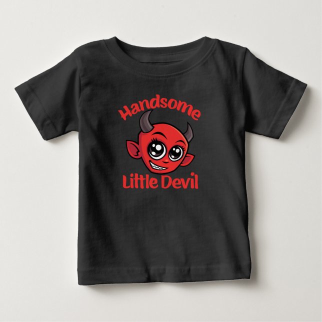 Handsome Little Devil Baby Cartoon Character T-shirt (Vorderseite)