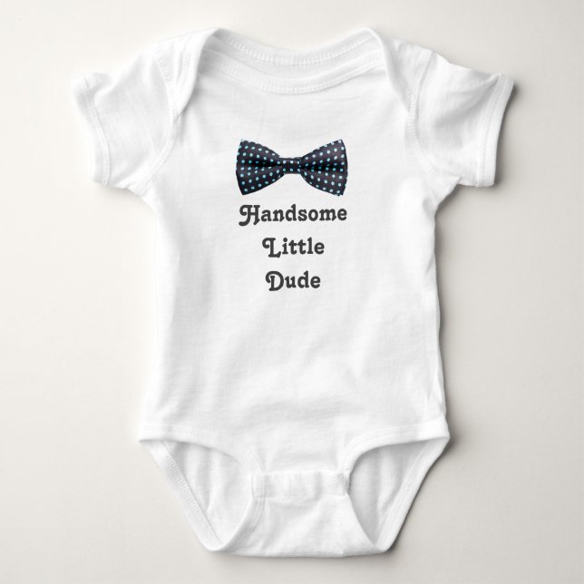 Handsome Little Typ Bowtie Baby Strampler (Vorderseite)