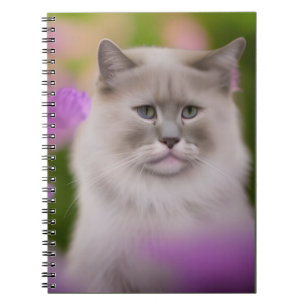Handsome Maine Coon Himalayan Cat Notizblock