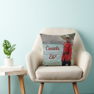 Handsome Mountie Happy Canada Day Funny Foto Kissen