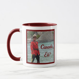 Handsome Mountie Happy Canada Day Funny Foto Tasse