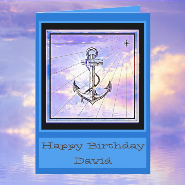 Handsome Nautic Birthday Card Karte (Von Creator hochgeladen)