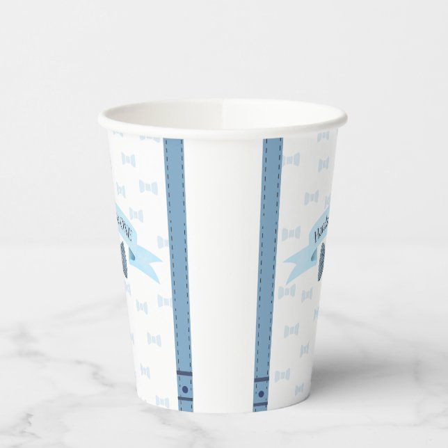Handsome One Baby Boy First Birthday Cups Pappbecher (Links)