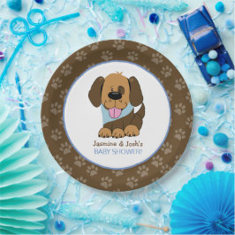 Handsome Puppy Dog Baby Dusche Custom Party Teller