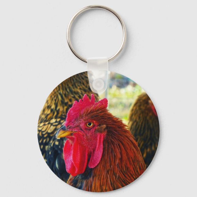Handsome Rooster Schlüsselanhänger (Vorderseite)