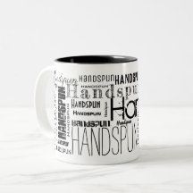 HANDSPUN! Typografie Word Cloud