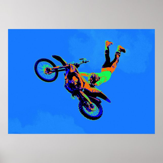 Handständer - Freestyle Motocross Stunt Poster (Vorne)