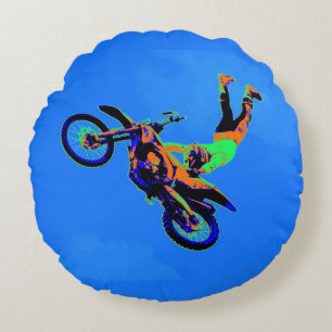 Handständer - Freestyle Motocross Stunt Rundes Kissen