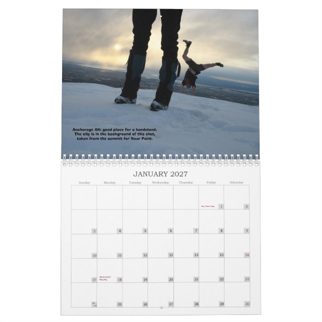 HANDSTANDS in ALASKA 2012 Kalender (Jan 2027)