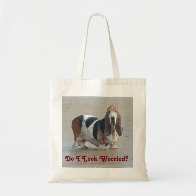 Handtasche Basset Hound beobachten das Meer Besorg Tragetasche (Vorne)