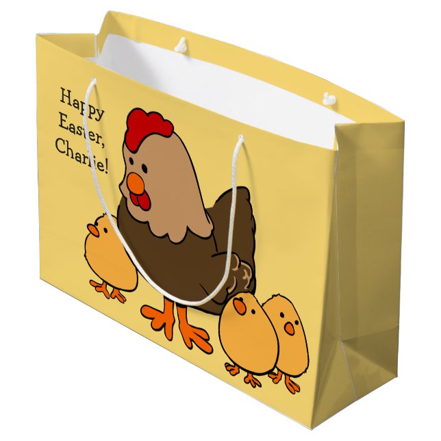 Handtasche für Sondertexte Große Geschenktüte (Rückseite Schrägansicht)