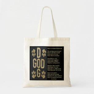 Handtasche Hund ist Gott rückwärts buchstabiert Tragetasche