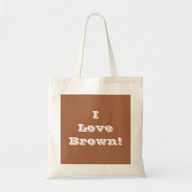Handtasche I Liebe braun Tragetasche (Vorne)