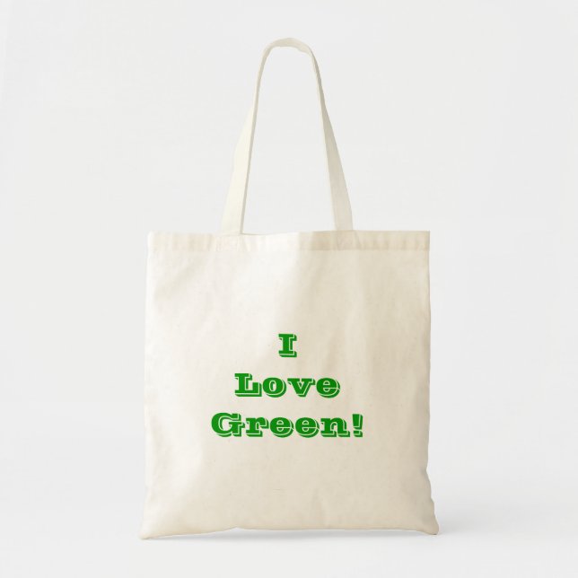 Handtasche I Liebe Grün Tragetasche (Vorne)