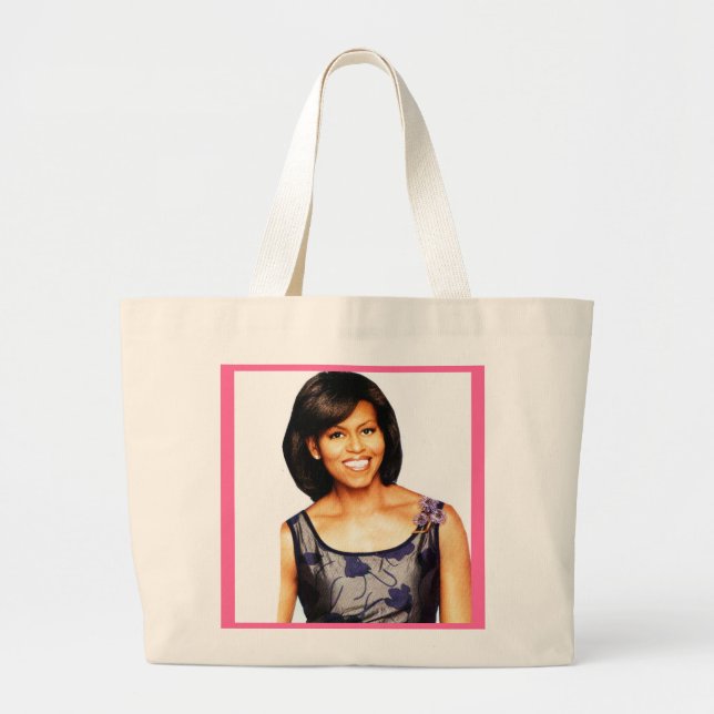 Handtasche MICHELLE OBAMA Jumbo Stoffbeutel (Vorne)