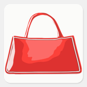Handtasche Quadratischer Aufkleber