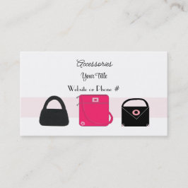 Handtasche-Visitenkarte des Accessordesigners Visitenkarte