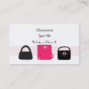 Handtasche-Visitenkarte des Accessordesigners Visitenkarte
