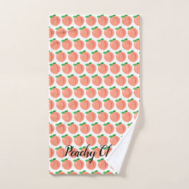 Handtowel propre couleur pêche