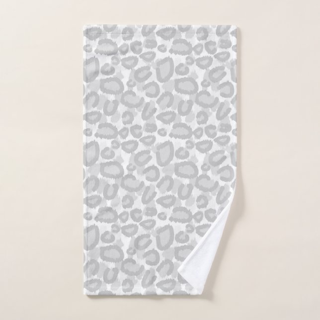 Handtuch aus grauem Schnee/Tierdruck (Handtuch)
