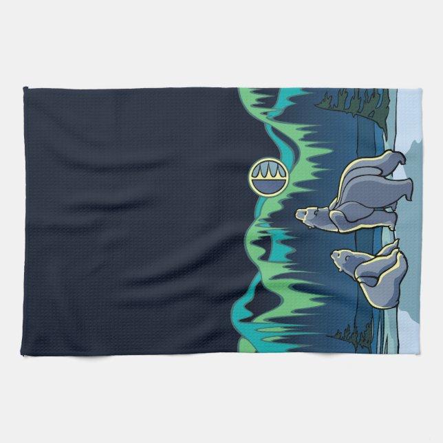 Handtuch aus Native Bear Art Polar Bärentuch (Horizontal)
