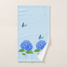Handtuch aus Schmetterling und Hydrangea