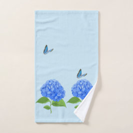 Handtuch aus Schmetterling und Hydrangea