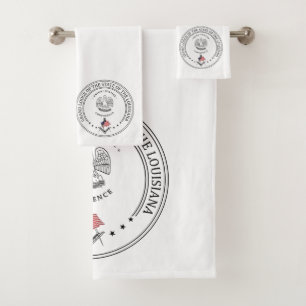 Handtuch Freimaurerei Loge des Staat von Louisiana Badhandtuch Set