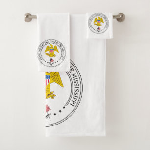 Handtuch Freimaurerei Loge Staat von Mississippi Badhandtuch Set