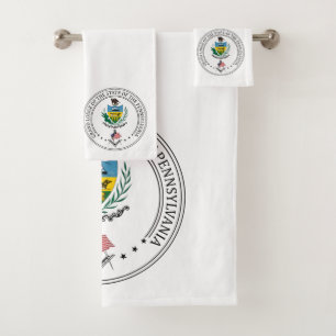 Handtuch Freimaurerei Loge Staat von Pennsylvania Badhandtuch Set