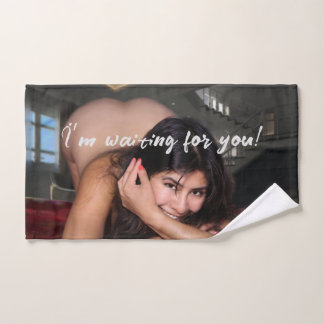 Handtuch / Ich bin für Sie gewartet Badhandtuch Set