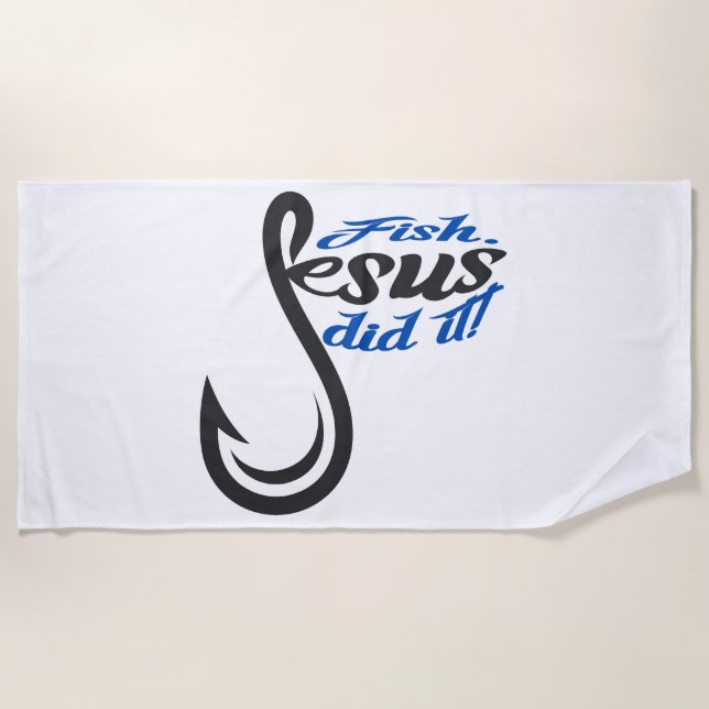 Handtuch. Jesus hat es getan. Strandtuch (Vorderseite)