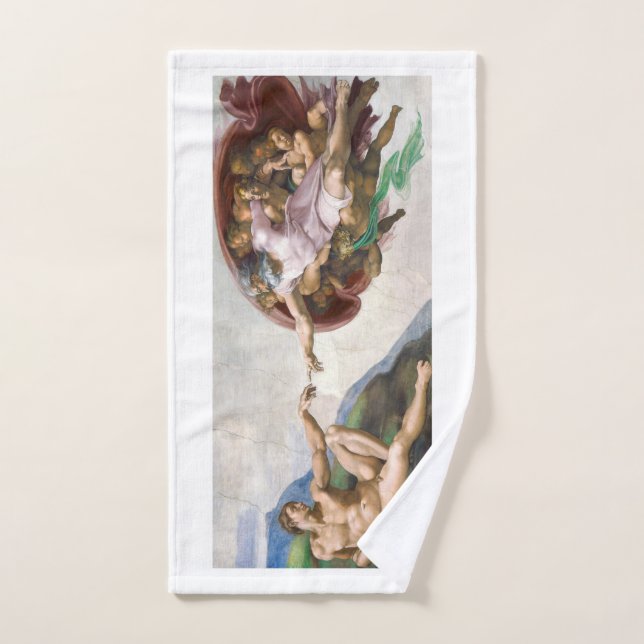 Handtuch: MICHELANGELO: DIE SCHAFFUNG VON ADAM Handtuch (Handtuch)