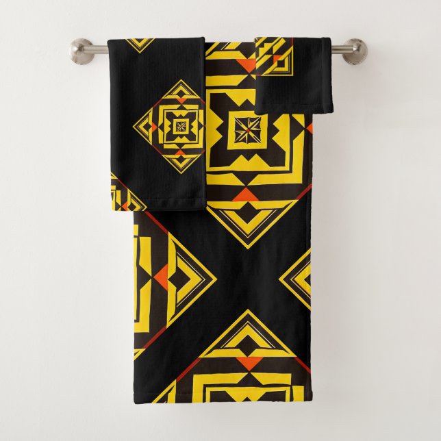 Handtuch mit Afro-Coll-Mustern. Afro Bath Badhandtuch Set (Insitu)