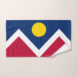 Handtuch mit der Flagge von Denver City, Colorado,